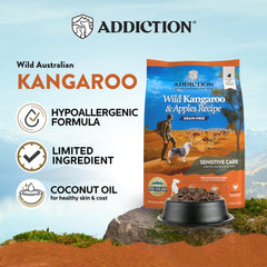 Ingrediente principal canguro en Addiction, proteína novedosa para perros