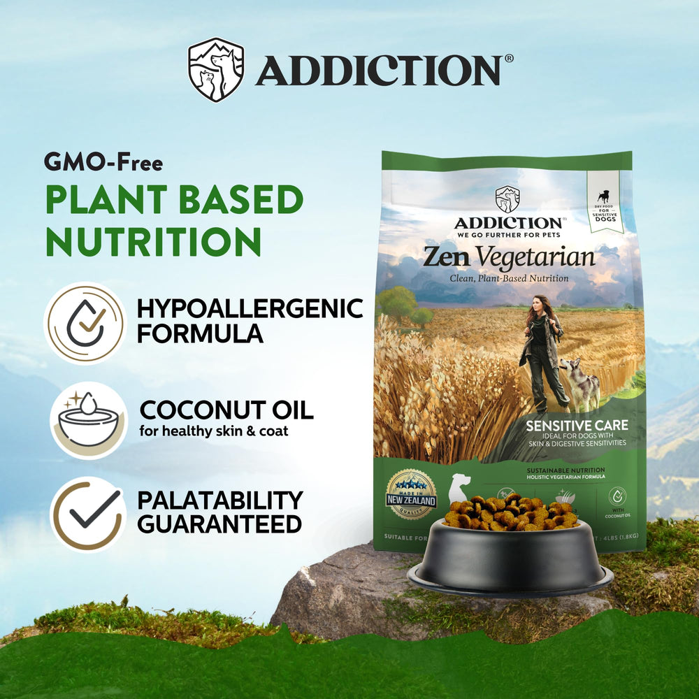 Addiction Zen Vegetarian: croquetas en primer plano para piel sensible