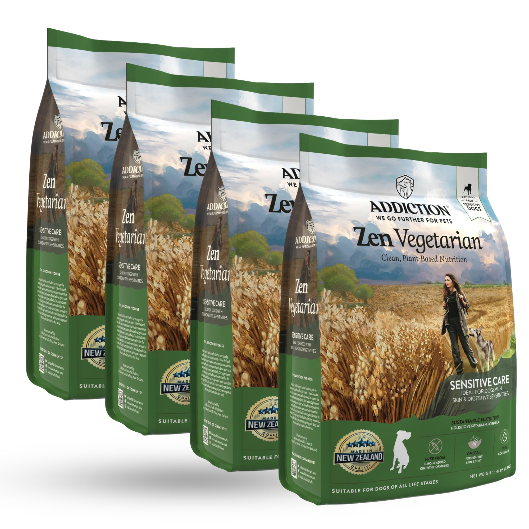 Addiction Zen Vegetarian: paquete de 4 lb listo para alimentar diariamente