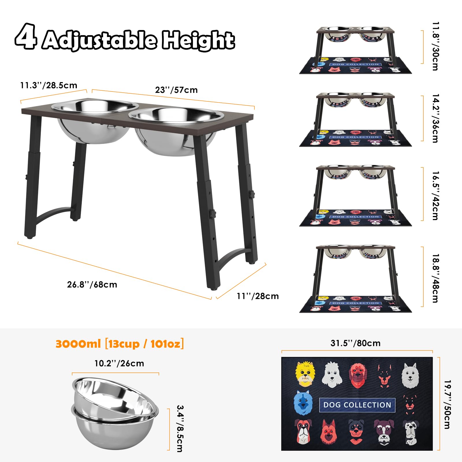 ADENGL base de metal resistente para una alimentación estable.