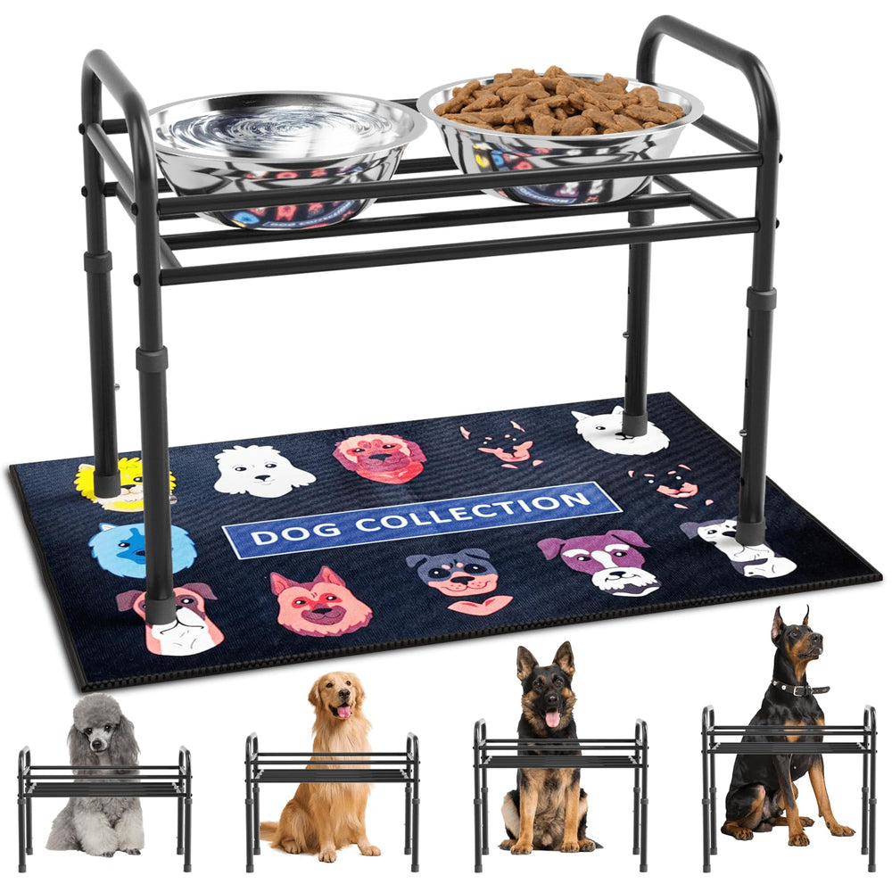 ADENGL soporte elevado para perros grandes con altura ajustable para comer cómodo.