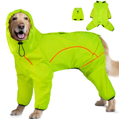 ADNIKIA capa impermeable para perros con capucha removible protege de la lluvia.