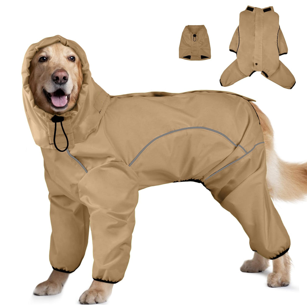 ADNIKIA capa para perro impermeable con ajuste de cuatro patas para paseos en lluvia y barro