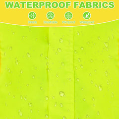 ADNIKIA capa de lluvia con capucha reflectante para visibilidad
