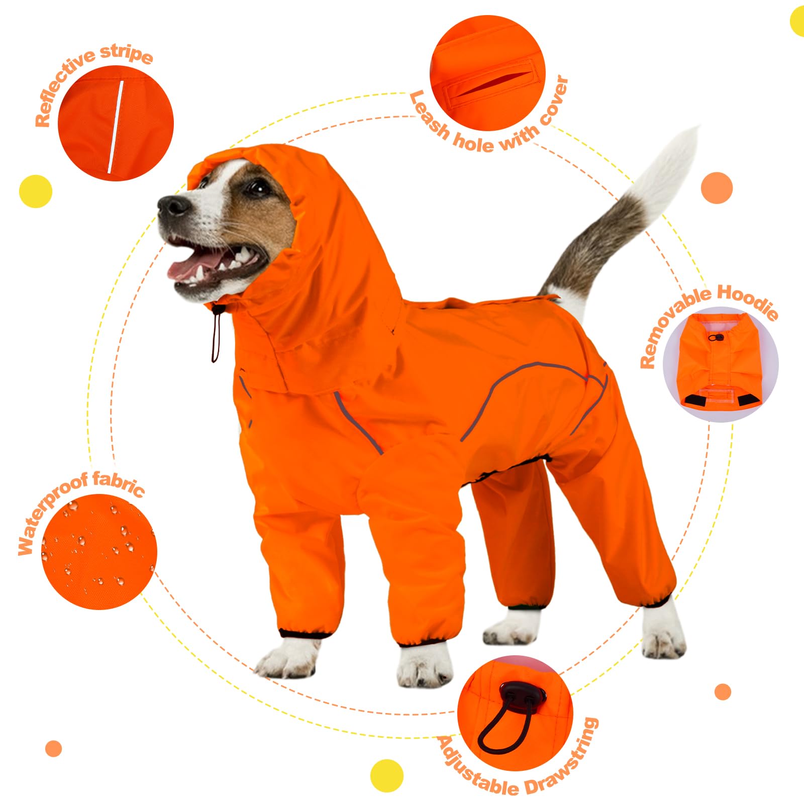 ADNIKIA chaqueta de lluvia con ajuste en cuatro patas evita filtraciones