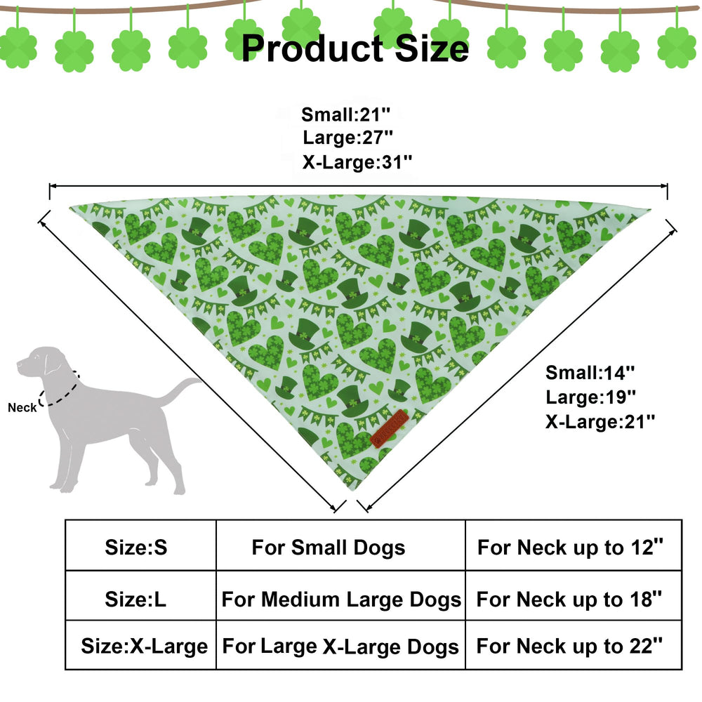 Bandana ADOGGYGO verde con diseño festivo, ideal para celebraciones y reuniones al aire libre.