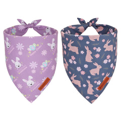 ADOGGYGO Bandana Pascua Conejo Floral, ideal para fotos festivas de tu mascota.