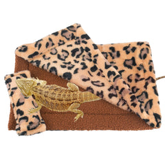 ADOGGYGO cama hábitat para dragón barbudo con almohada suave, favorece descanso y seguridad.