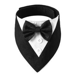 ADOGGYGO costume-chien noir bandana noeud-papillon, élégant pour les occasions.