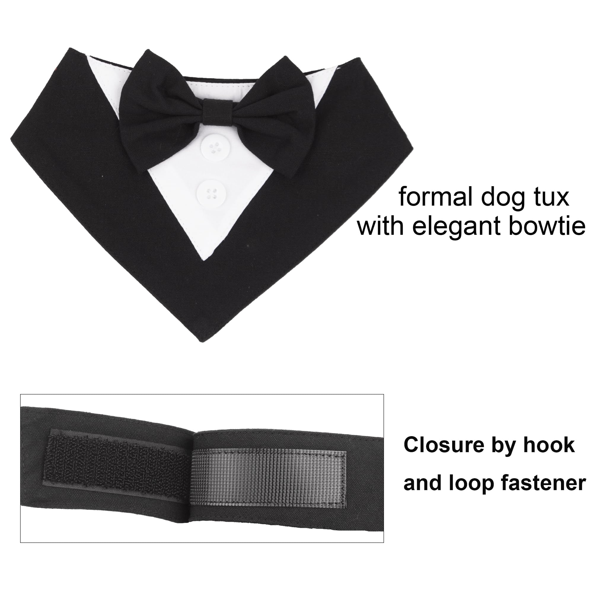 ADOGGYGO costume-chien-noir élégant-mariage, chic et distingué lors d'événements.
