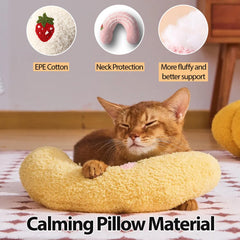 Almohada adopet terciopelo suave, sensación lujosa para mascotas.