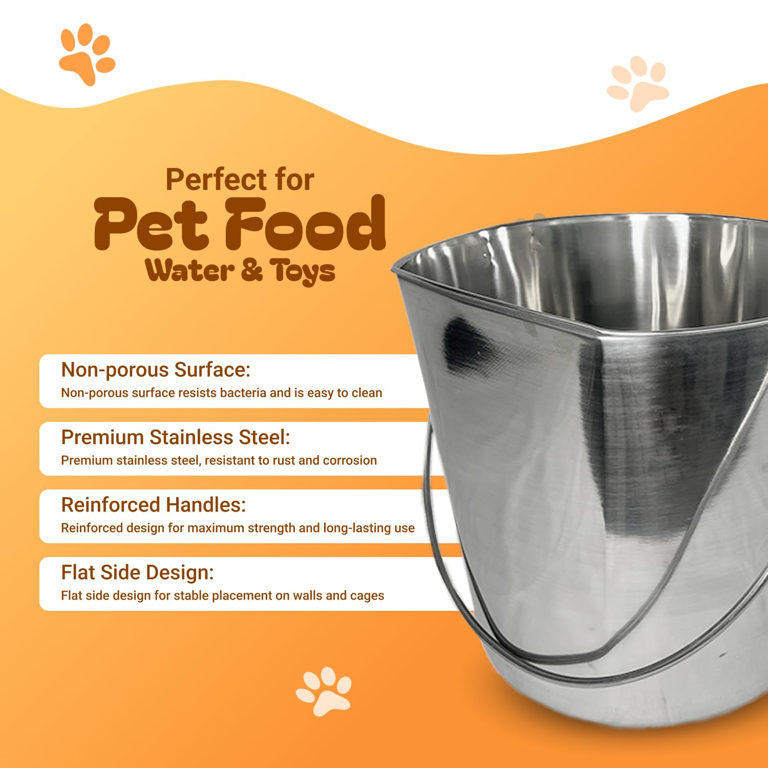 Advance Pet 1qt cubo apto para lavavajillas, limpieza rápida y sencilla.