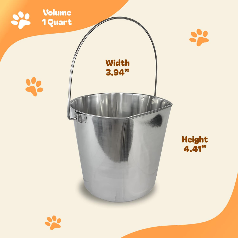 Advance Pet 1qt cubo portátil y ligero, perfecto para viajes con mascotas.