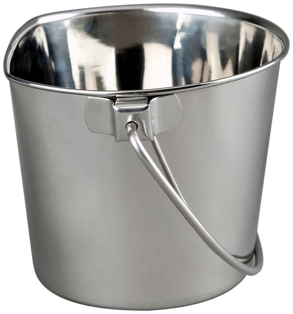 Advance Pet Products cubo de acero inoxidable 2qt, vista general para comida y agua.