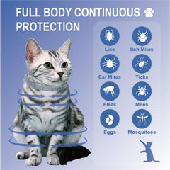 Collar antipulgas Advanllent para gatos, ajuste universal cómodo para paseos al aire libre.
