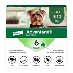 Advantage II para perros pequeños, aplicación rápida para protección contra pulgas