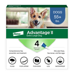 Advantage II XL para perros grandes: botella de aplicación fácil y rápida.
