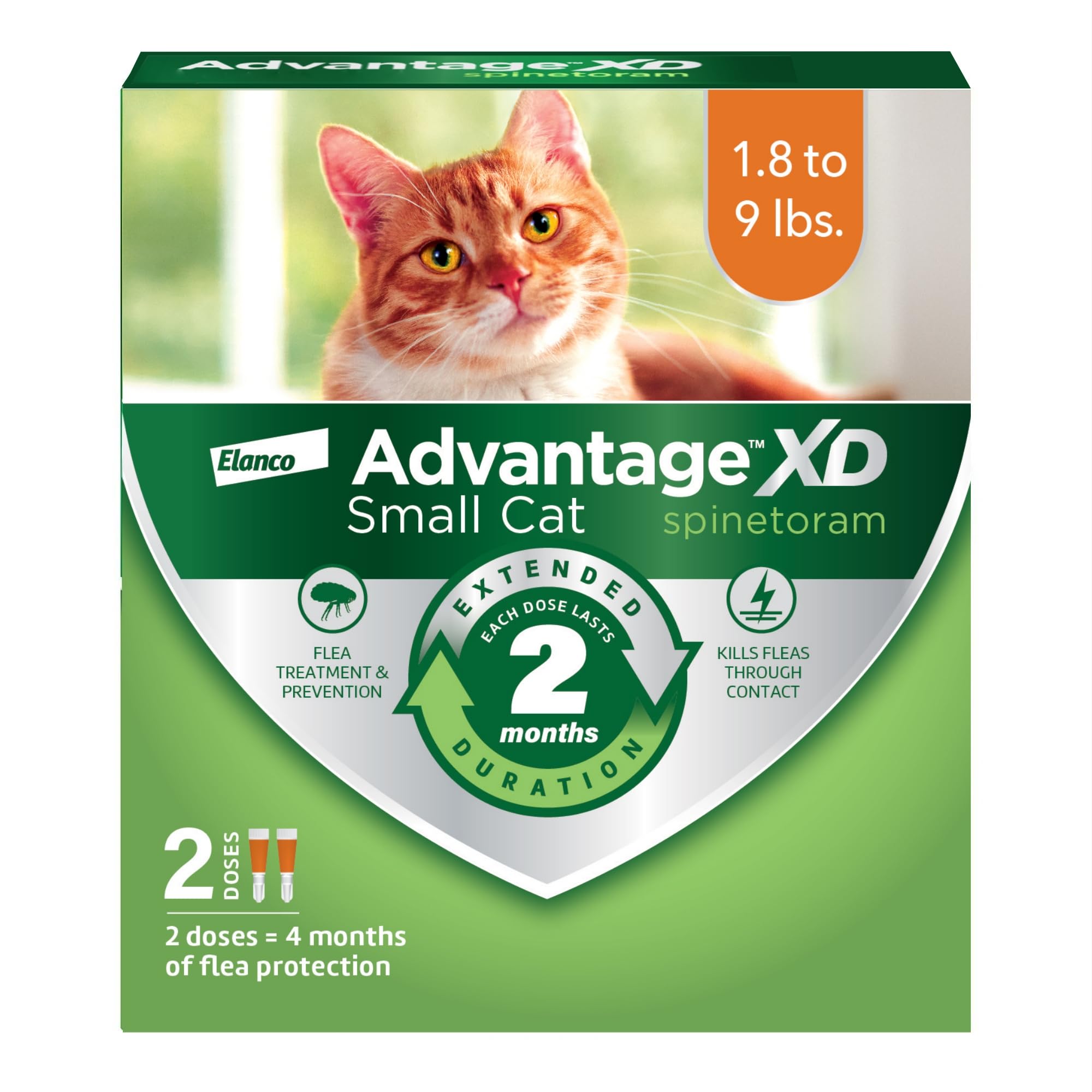 Advantage XD para gatos pequeños; dosis de dos meses.