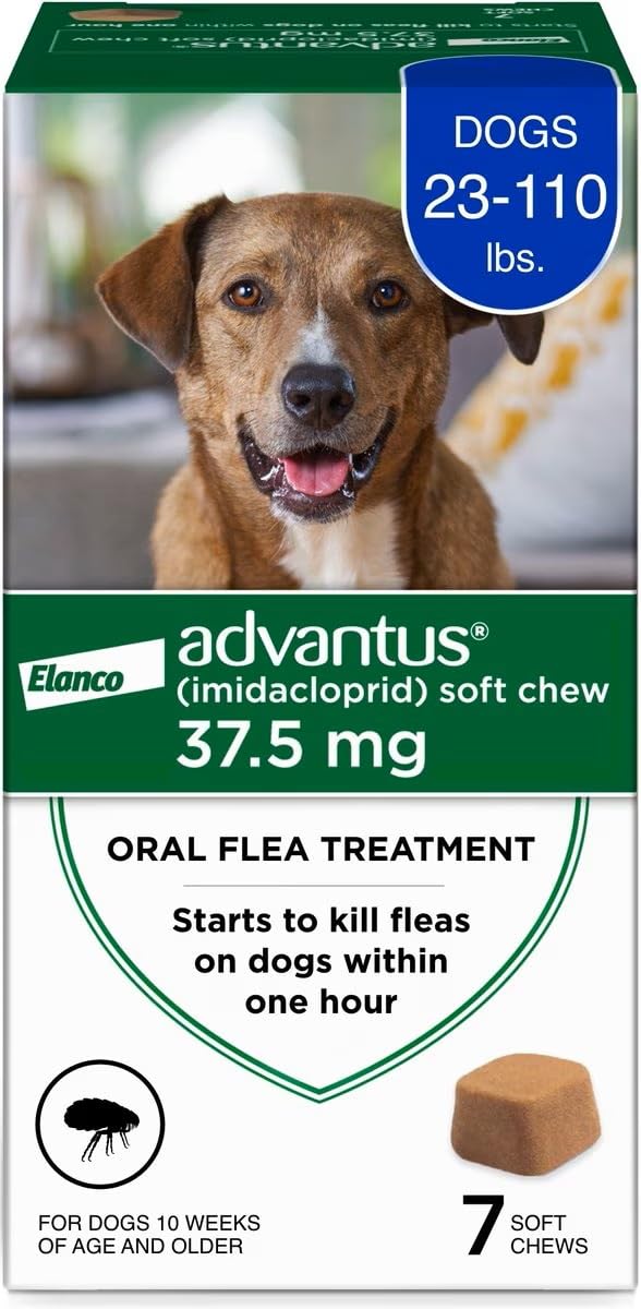 Advantus para perros: embalaje y etiqueta visibles para identificar rápidamente.