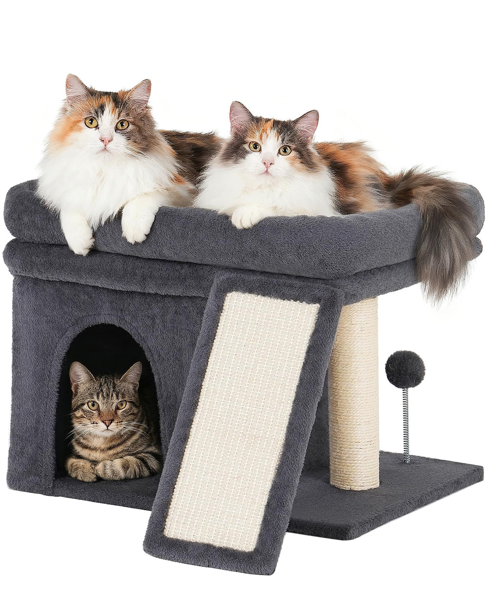 Aechonow árbol para gatos grande, plataforma 20 x 16, ideal para observar aves desde la ventana.