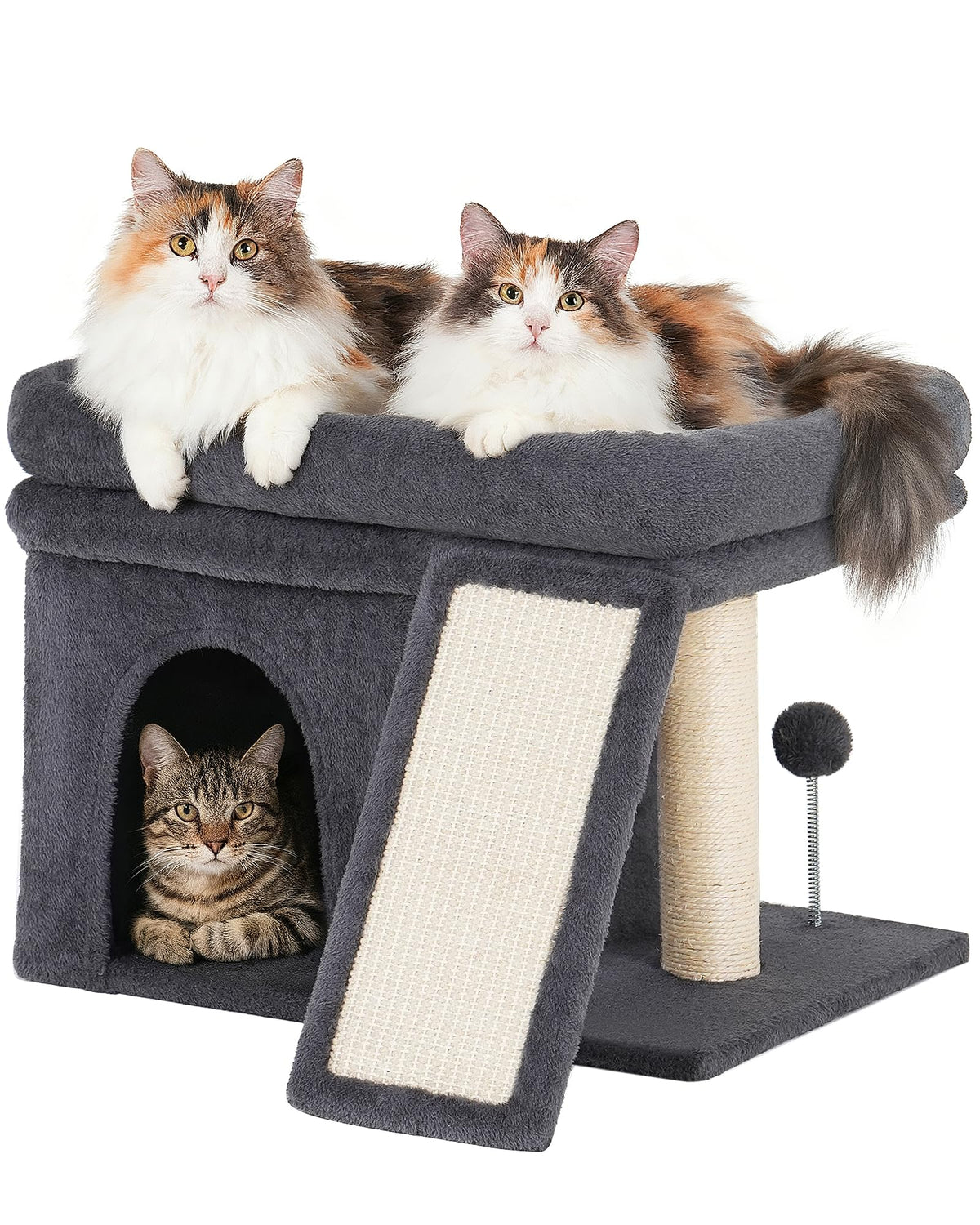 Aechonow árbol para gatos grande, plataforma 20 x 16, ideal para observar aves desde la ventana.