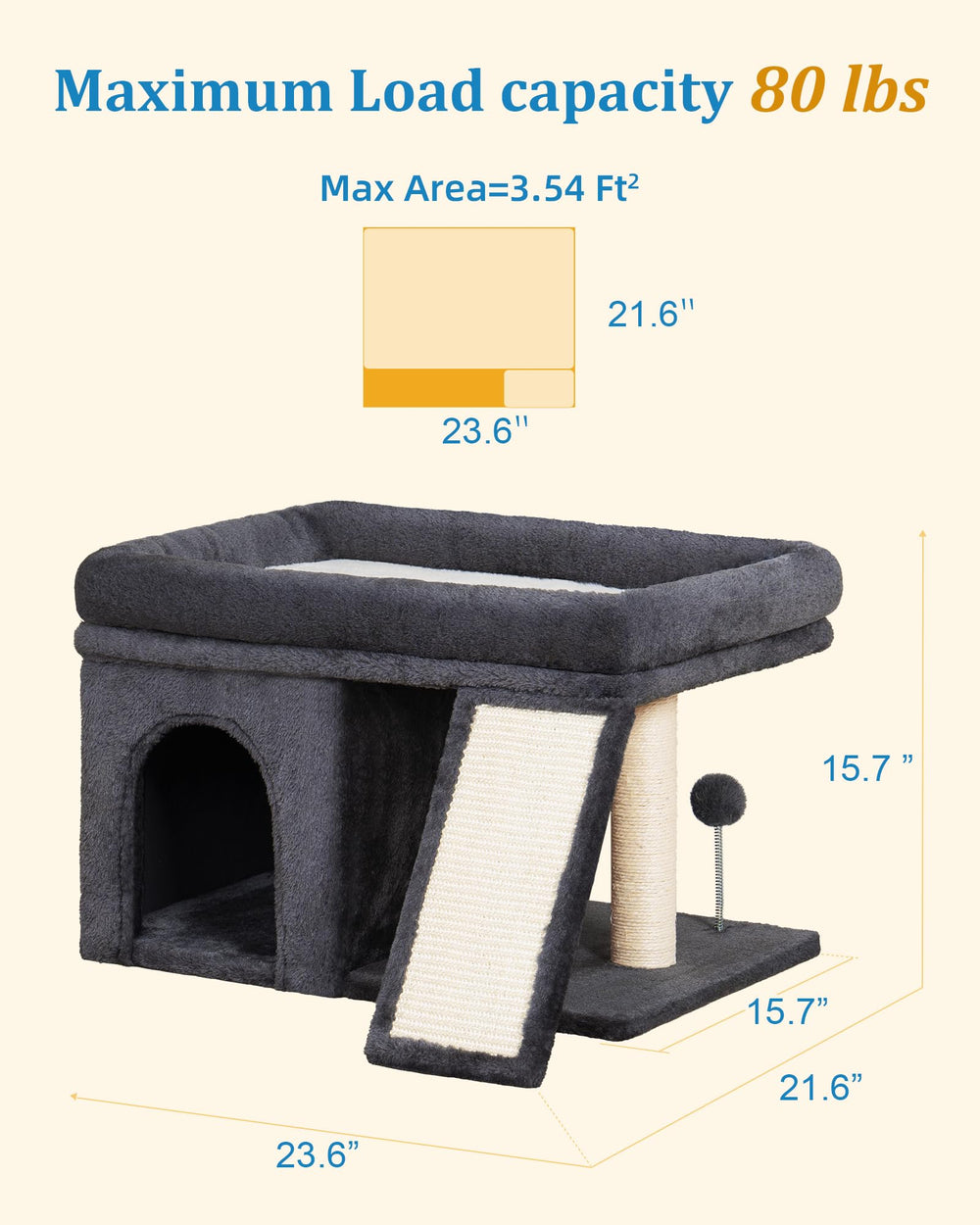 Árbol para Gato XL de Aechonow: uso para varias mascotas