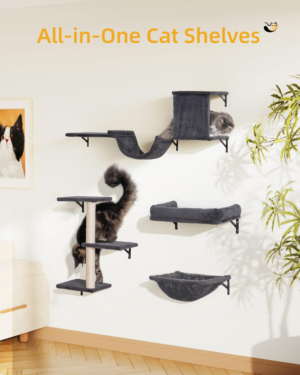 Aechonow detalle-sisal-rascado ejercicio natural para gatos curiosos