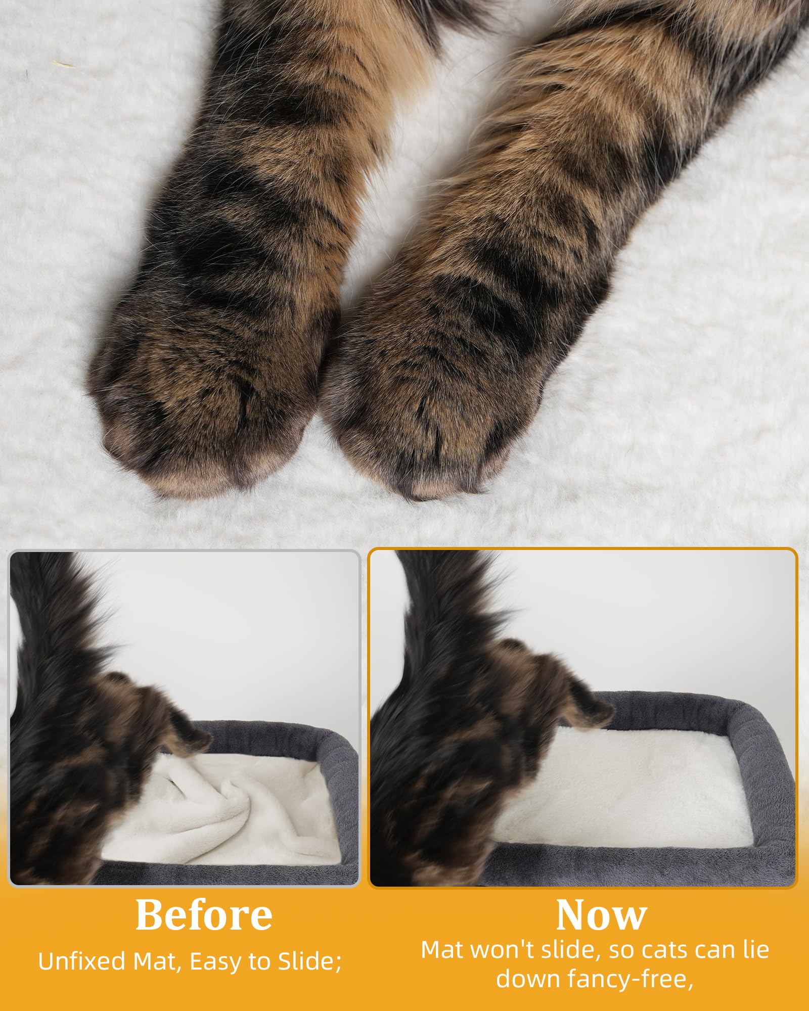 Aechonow diseño bajo de 14 pulgadas, ofrece acceso cómodo para gatos mayores.