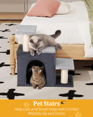 Escalera para gatos y perros pequeños, acceso a camas altas