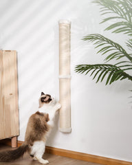 Aechonow poste-rascador-gato-pared-34 pulgadas facilita estiramiento diario.