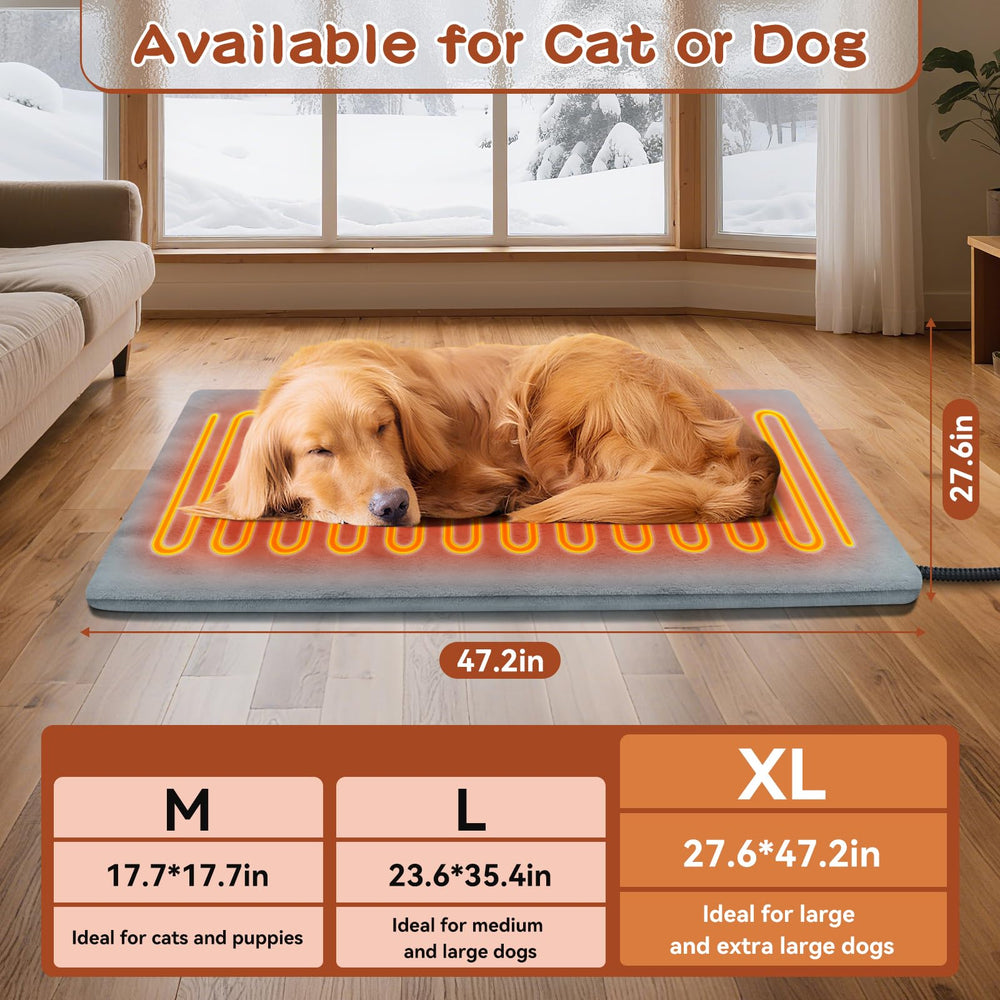AFDUV almohadilla de calor para perros y gatos, temperatura ajustable para comodidad.