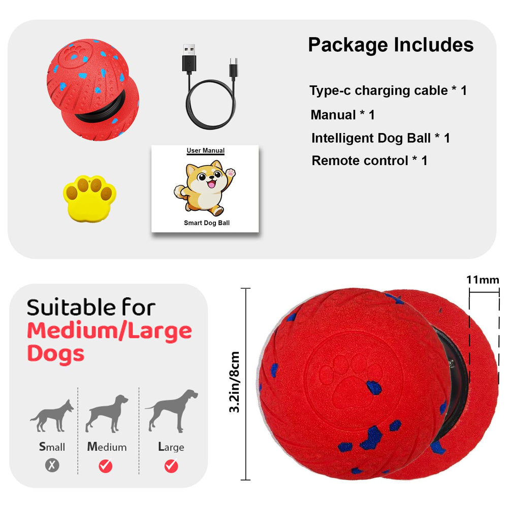 Affiuya bola inteligente duradera para masticadores activos y perros juguetones.