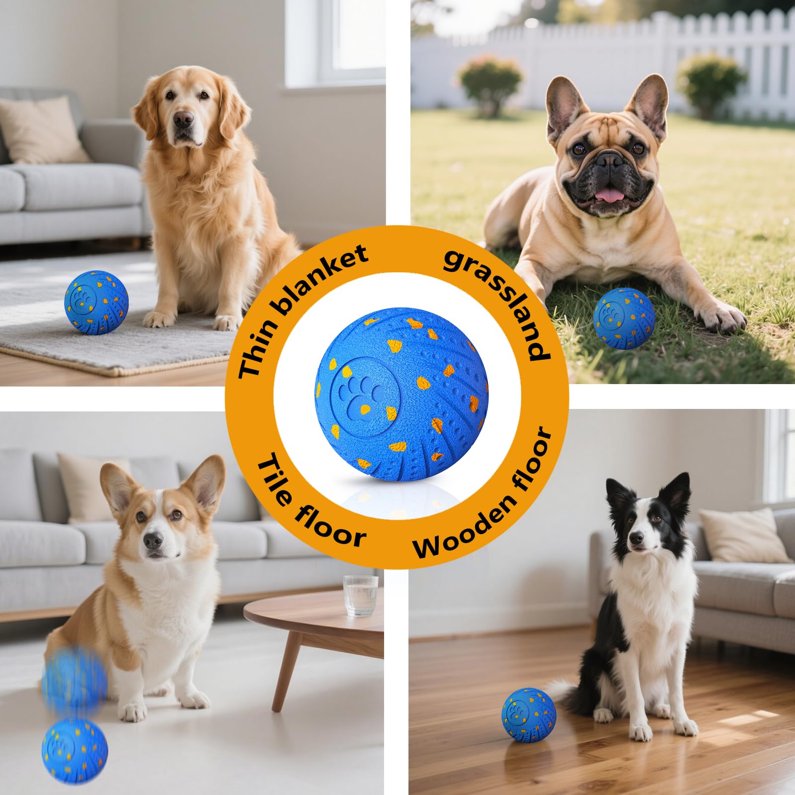Affiuya Pelota de juego silencioso, ideal para apartamentos y cuartos nocturnos.