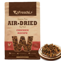 A Freschi srl, comida deshidratada al aire con pollo, para cachorros y adultos