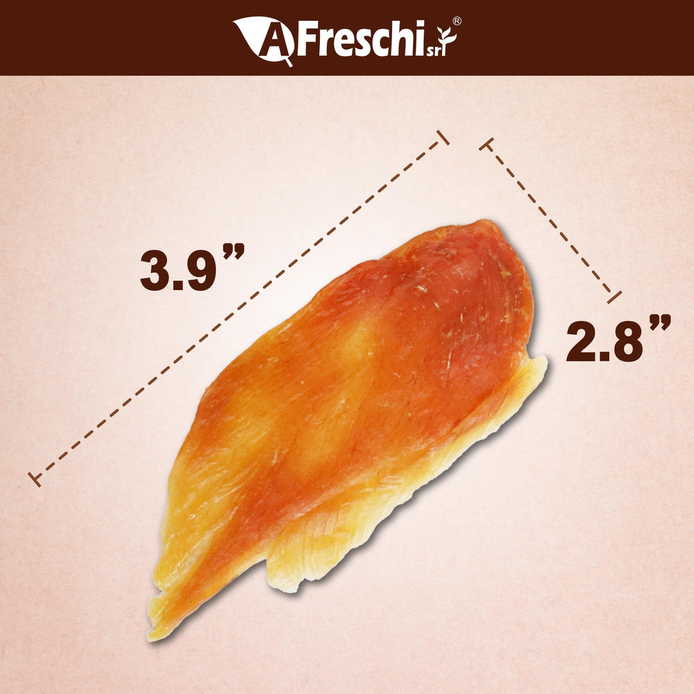 A Freschi pavo natural para perros, tiras jugosas, ayuda a adiestramiento diario.