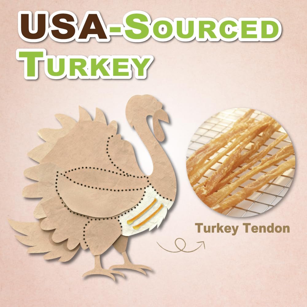 A Freschi srl Cuidado dental y mordida con tendones de pavo para perros