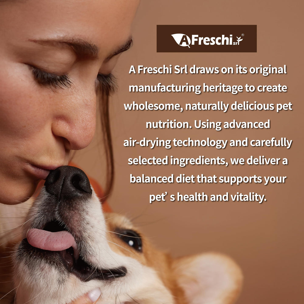 A Freschi srl nutrición completa para perros adultos y cachorros en una misma fórmula.