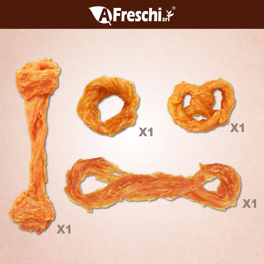 A Freschi Srl tendones de pavo para perros, masticación de larga duración