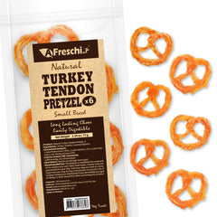 A Freschi srl tendones de pavo para perros, origen en EE. UU., snack proteico natural.