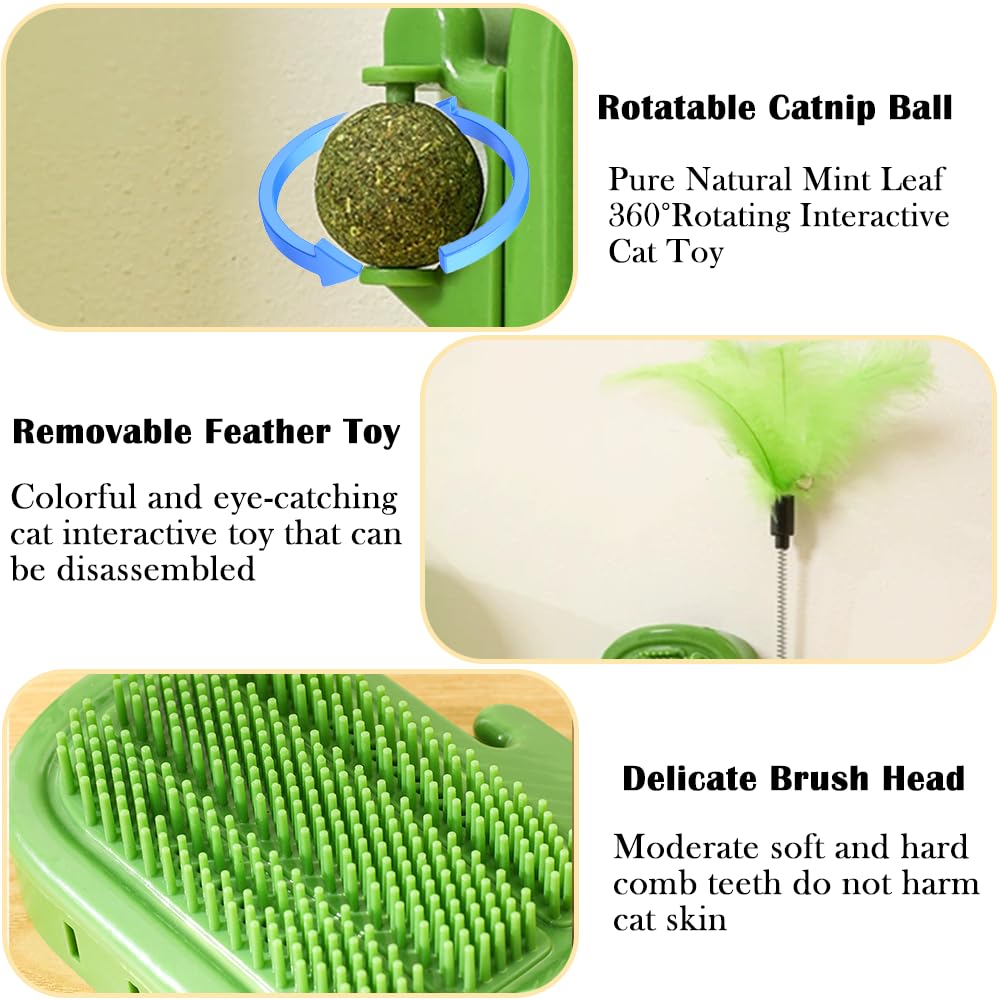Agamino varita de plumas desmontable para juego interactivo y estimulación mental