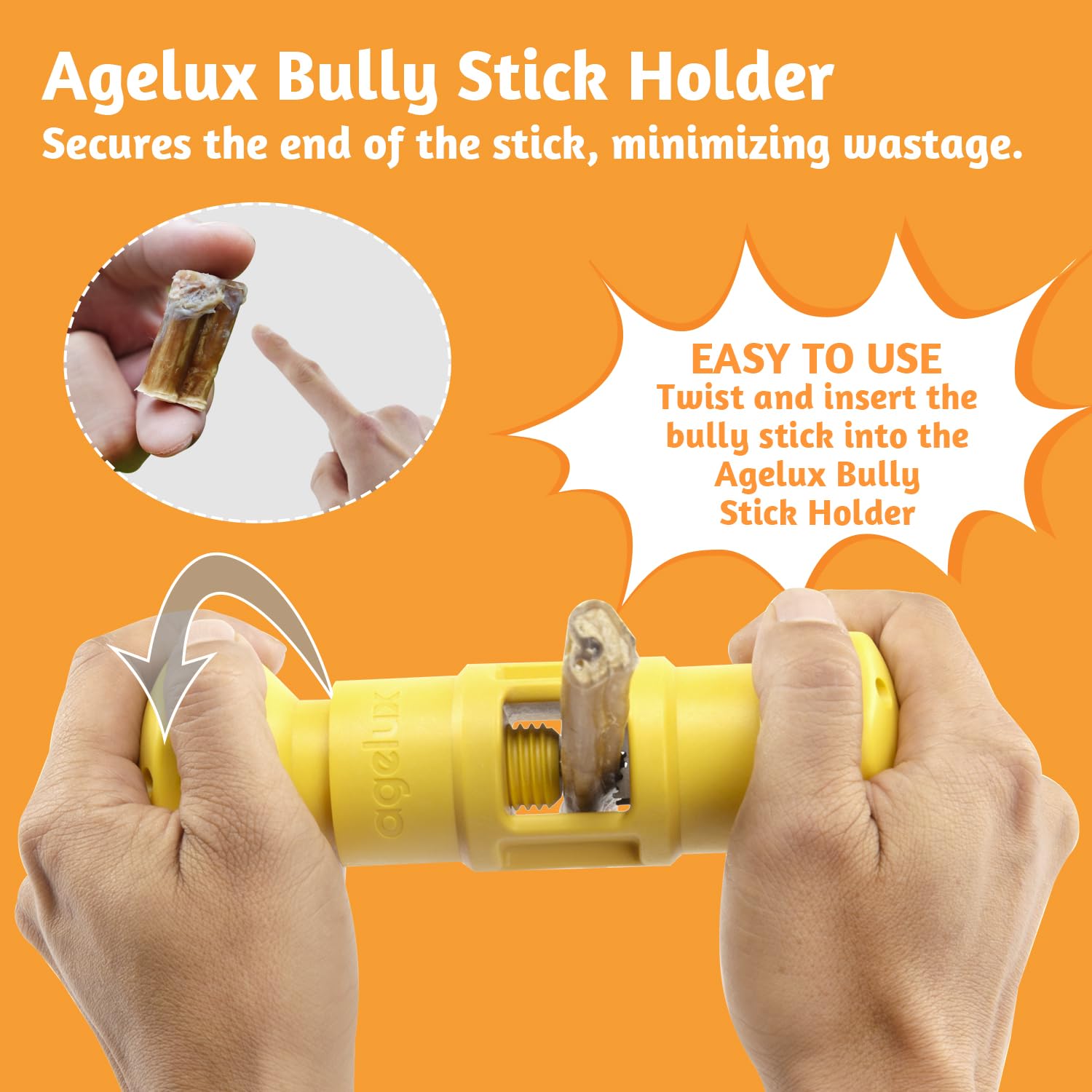 Agelux portapalos compatible con golosinas variadas para masticadores entusiastas.