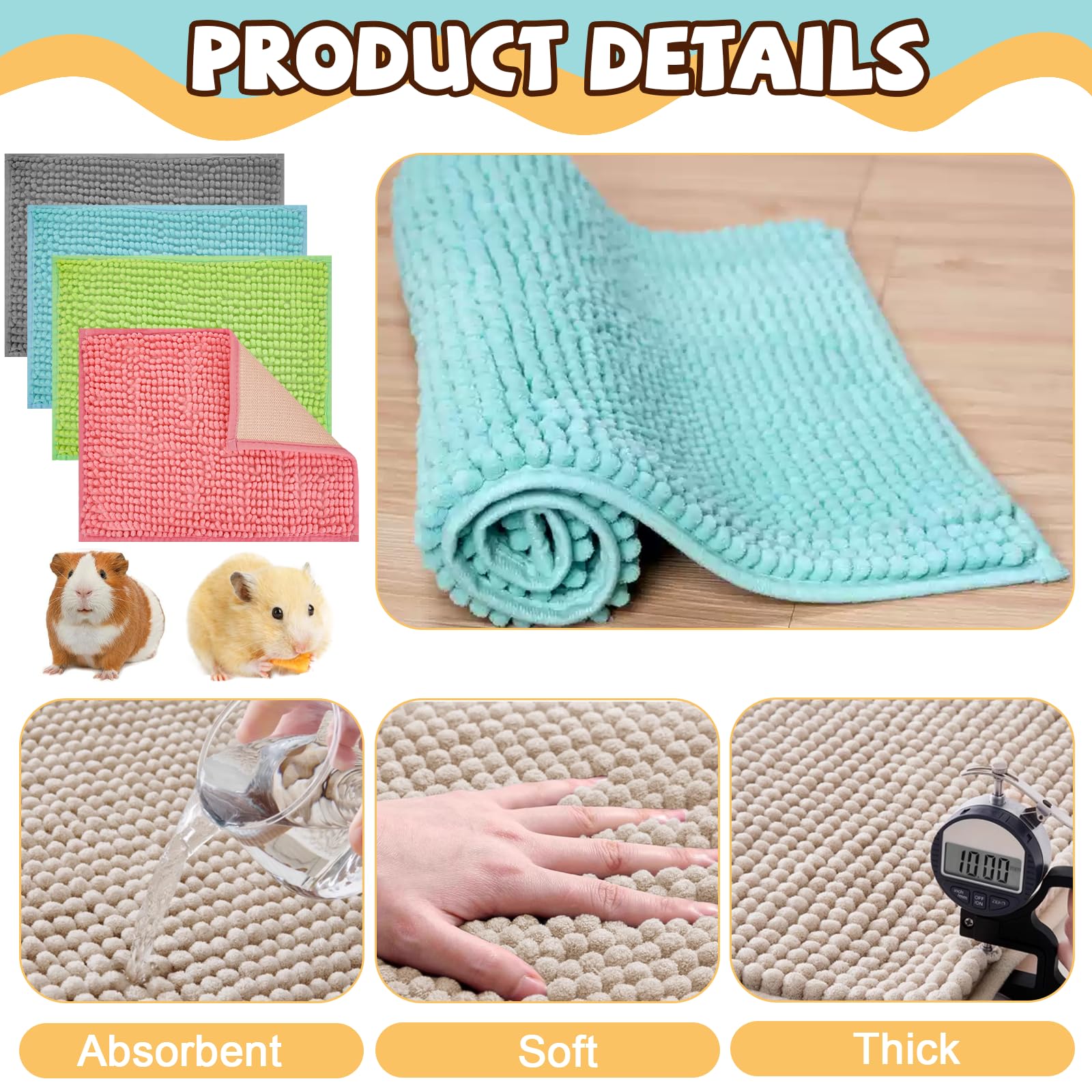 Detalle de chenille suave de Agolctry para comodidad de la mascota.