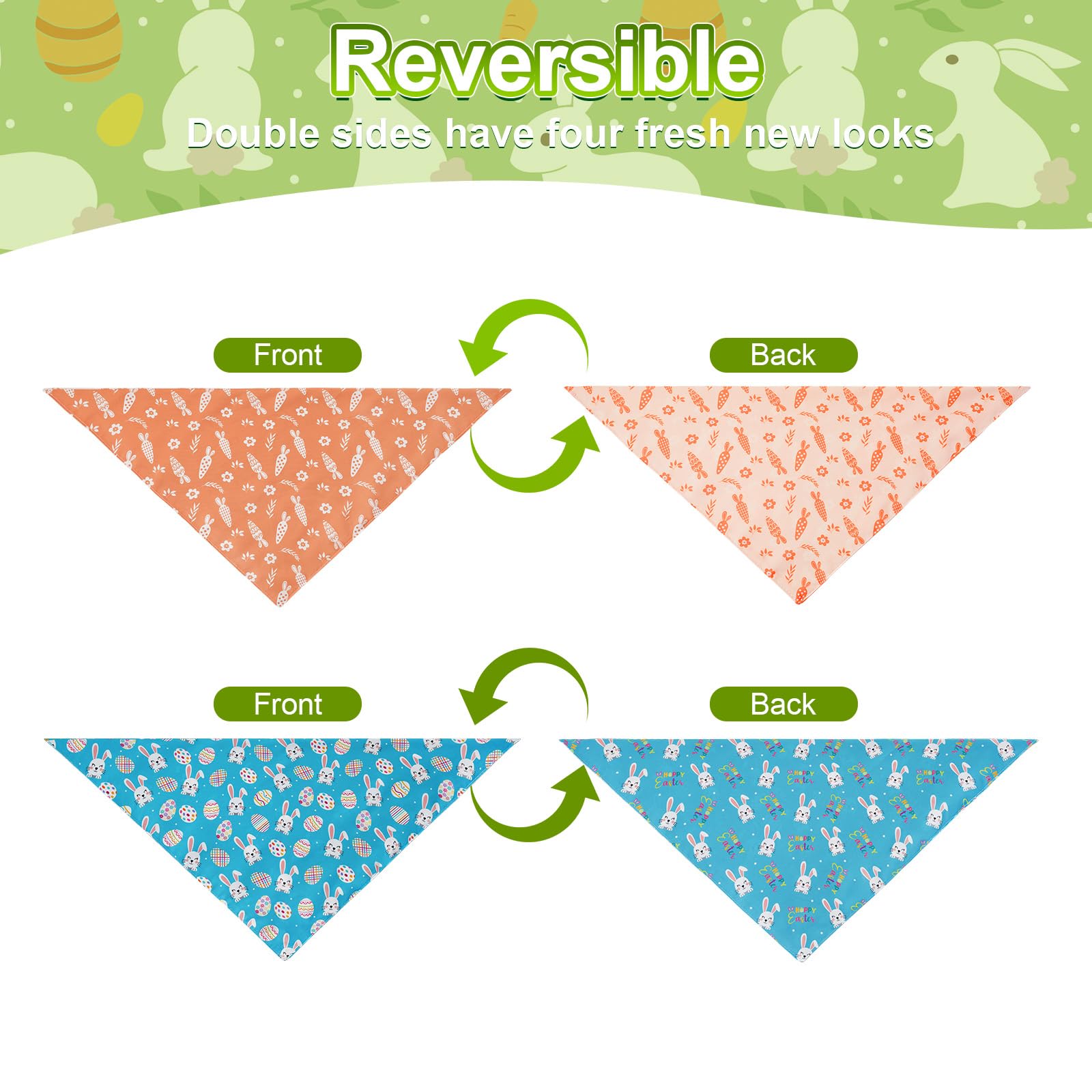 Bandanas Agroon Pascua para perros y gatos, cómodo y fácil de lavar