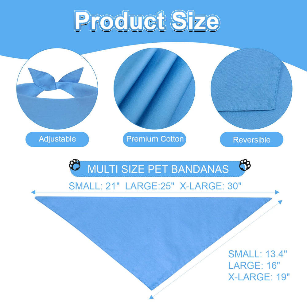 Bandana Agroon azul grande doblada, tela suave y cómoda para la piel de tu mascota.