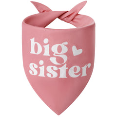 Bandana Agroon rosa para perro, gran hermana, vista frontal, ideal para anuncios de embarazo