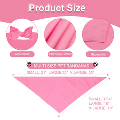 Bandana Agroon rosa grande vista trasera, reversible para múltiples estilos