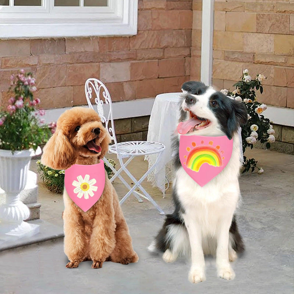 Bandana Agroon rosa grande tela 100% algodón, cómoda para paseos
