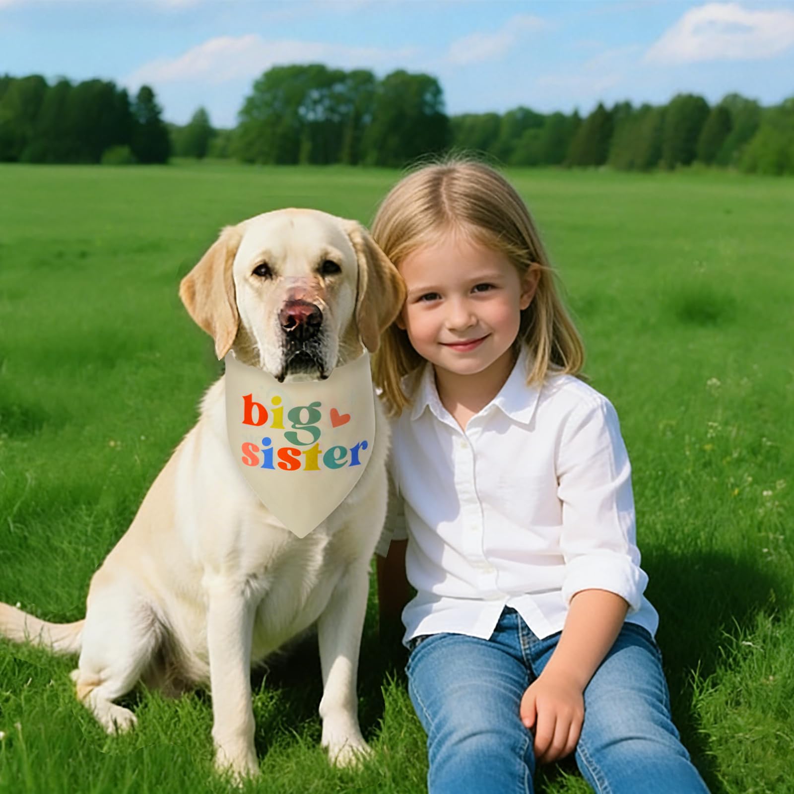 Sesión fotográfica familiar con Bandana Agroon para perro.