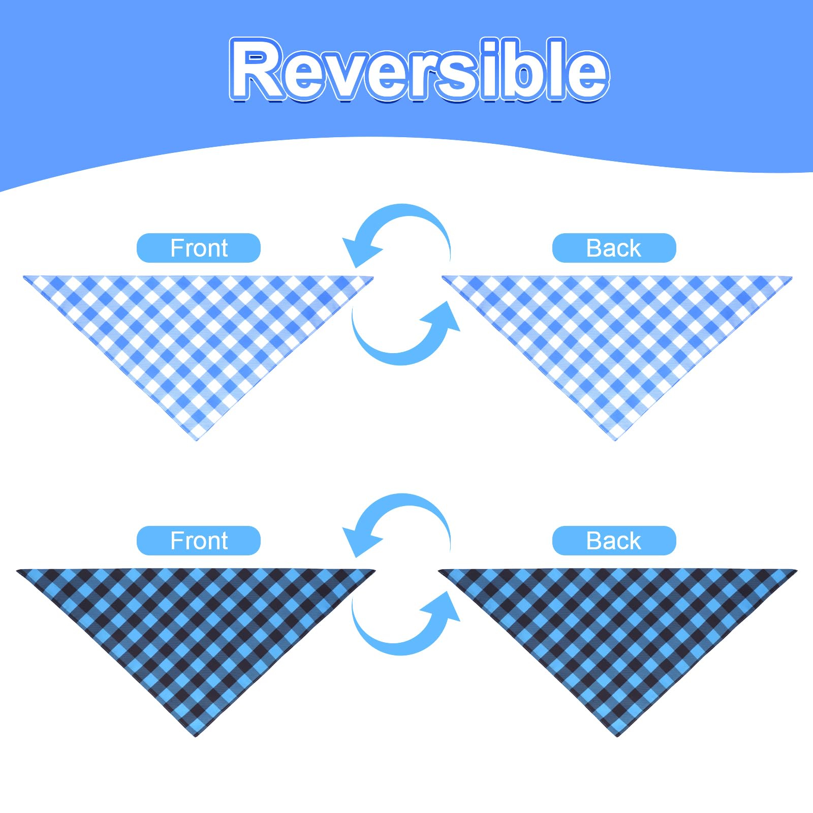 bandana agroon para paseos, enfoque azul, color vibrante ideal para llamar la atención.