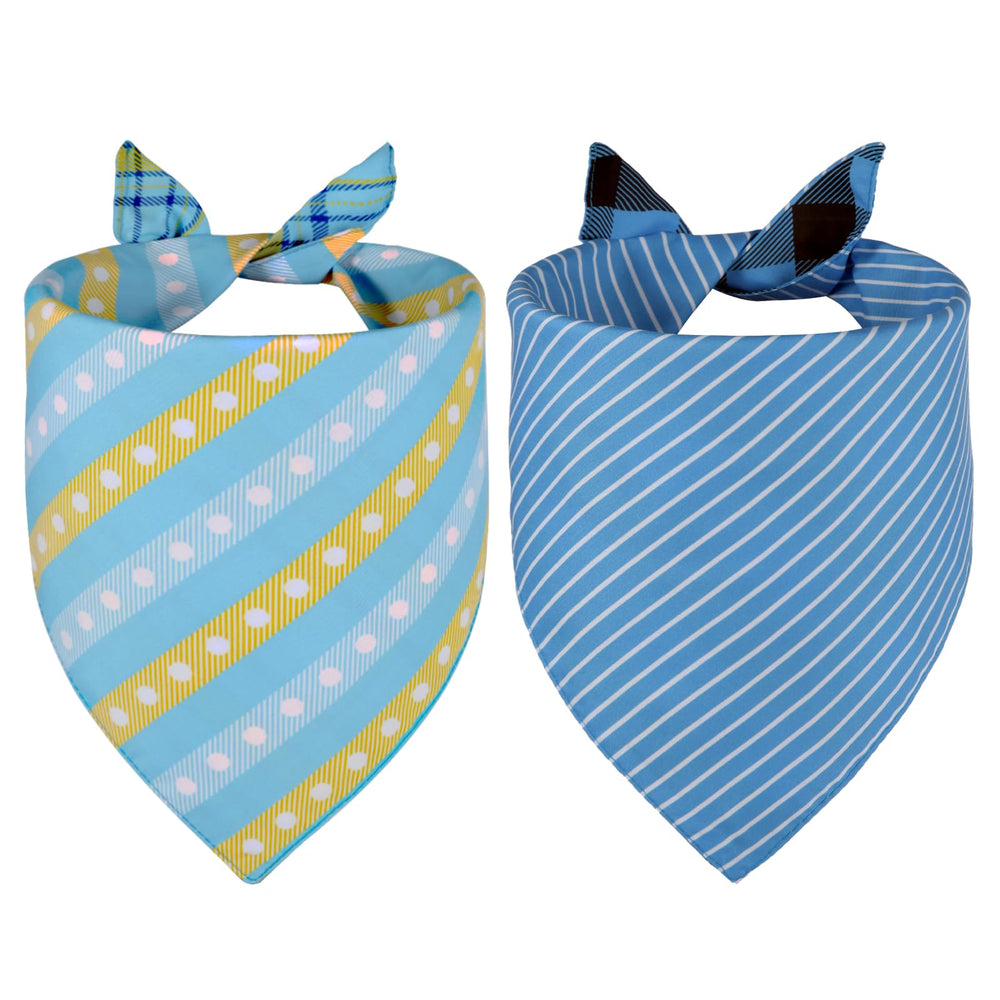 Bandana Agroon azul a cuadros dorso, reversibilidad para distintos estilos